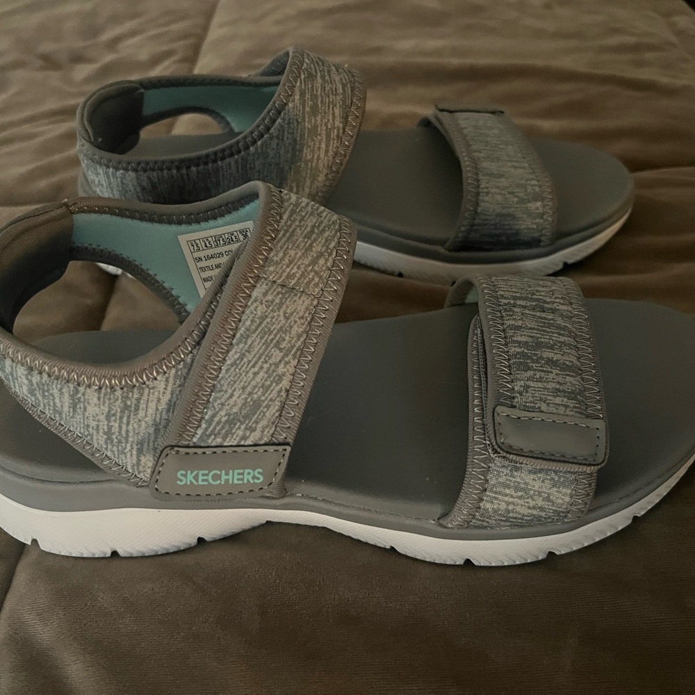 Skechers Gray Sandals for Women - Picture 1 of 6